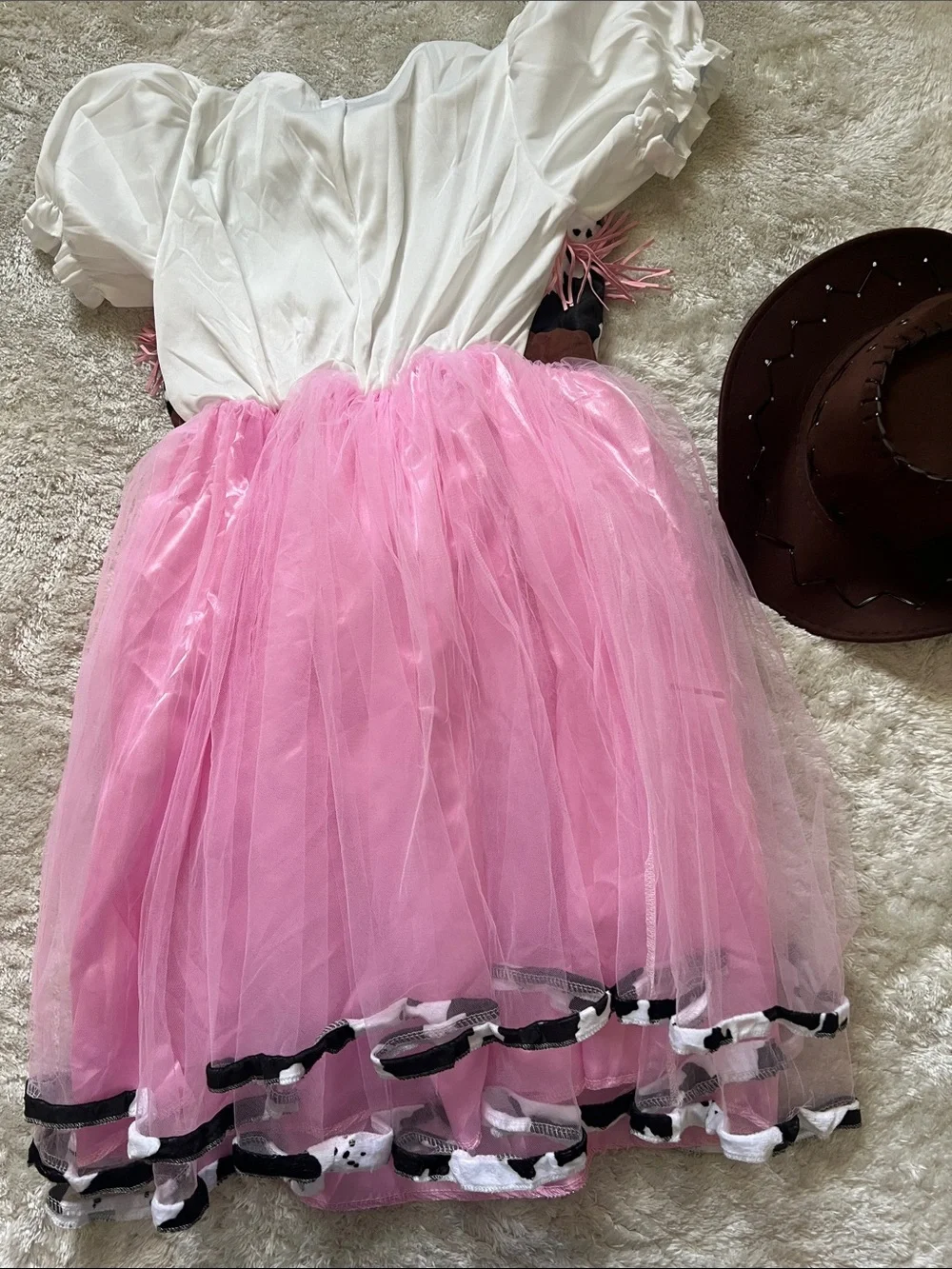 Pink Cowgirl Dress-Up Costume for Kids - Western Skirt & Vest